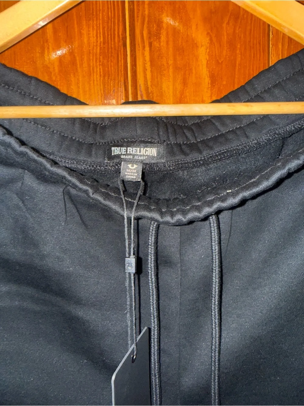 NWT TRUE RELIGION Black Womens Logo Sweatpants (comes in a set)